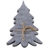 Plstěná kapsa na příbory FILZY ve tvaru vánočního stromečku, šedá, polyester