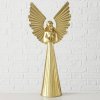 Zlatá kovová figurka NURIEL, vysoký anděl 65,5 cm