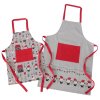 Sada kuchyňských zástěr MONTI  pro rodiče a dítě, 2 ks, dvě velikosti