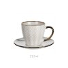 Šálek na kávu nebo čaj s podšálkem, kamenina, 210 ml, vzor 3