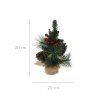 Malý umělý vánoční stromek s přírodním zdobením, 30 cm
