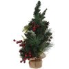 Malý umělý vánoční stromek s přírodním zdobením, 45 cm
