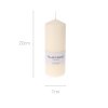 Svíčka z parafínu, Ø 7 x 20 cm, béžová