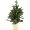 Umělý vánoční stromek ve zlatém květináči, 60 cm