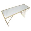Zlatý knzolový stolek EASY, 120 x 40 x 80 cm