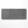 Podlouhlá koupelnová předložka s reliéfním vzorem, 50 x 120 cm, tmavě šedá