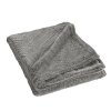 Flanelový přehoz na sedačku, NELIA, 125 x 150 cm, šedý