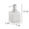 Dávkovač na mýdlo z bílé chromované keramiky SQUARE WHITE, 13x7x7 cm, WENKO
