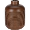 Dřevěná váza, Ø 15 cm, hnědá