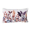 Dekorační polštář BRINJA, 50 x 30 cm, květinový vzor