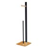 Stojan na toaletní papír CLOM, 19 x 19 x 71 cm, černý