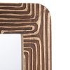 Nástěnné zrcadlo v mangovém dřevěném rámu LINES&CURVES, 60 x 90 cm, hnědé