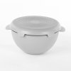 Miska s cedníkem a víkem, Ø 24 cm, šedá