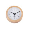 Budík s bambusovým pouzdrem NEAT, Ø 10 cm, bílý