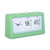 Retro budík FLIP s datem, zelený