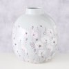 Keramická váza s malovanými květinami, SARAH, 17 cm