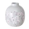 Keramická váza s malovanými květinami, SARAH, 17 cm