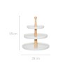 Třípatrový keramický etažér, Ø 28 cm