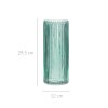 Pruhovaná skleněná váza, 29,5 cm, zelená