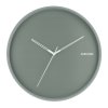 Nástěnné hodiny s matným ciferníkem, HUE, Ø 40 cm, zelené
