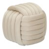 Béžový taburet SOFTY, 45 x 45 cm