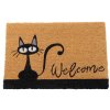 Rohožka z kokosového vlákna WELCOME, 60 x 40 cm, s motivem kočky