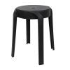 Plastová stolička, Ø 34 x 45 cm, černá