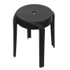 Plastová stolička, Ø 34 x 45 cm, černá