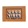 Kokosová rohožka s nápisem GOOD VIBES, 59 x 39 cm