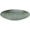 Keramický talíř s rýhovaným vzorem, Ø 20 cm, zelený