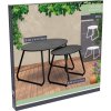 Sada kovových odkládacích stolků, Ø 40 cm, Ø 60 cm, černá barva