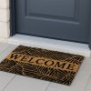 Rohožka s rostlinným motivem a nápisem WELCOME, 59 x 39 cm