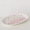 Talíř SHERINE se srdičkovým vzorem, 29 x 18,5 cm