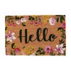 Rohožka s květinovým vzorem a nápisem HELLO, 59 x 39 cm