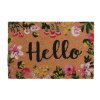 Rohožka s květinovým vzorem a nápisem HELLO, 59 x 39 cm