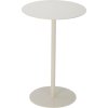 Kovový odkládací stolek, Ø 35 x 53 cm, bílý