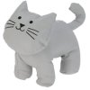 Dveřní zarážka ve tvaru kočky, 1 kg, šedá
