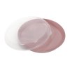 Podnos z plastu s víkem, Ø 35,5 x 8,5 cm, růžový