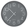 Nástěnné hodiny s výrazným ciferníkem, Ø 50 cm, šedé