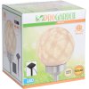 Solární kulatá lampa, Ø 15 x 47 cm, 4 LED, bílá