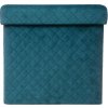 Skládací pouf s úložným prostorem, 31 x 30 x 31 cm, velur