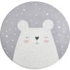 Dětský koberec BÍLÝ MEDVÍDEK, kulatý, Ø 100 cm