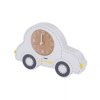 Hodiny do dětského pokoje AUTO, 24 x 3,5 x 15,5 cm, bílá barva