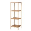 Stojící bambusový regál, 4 poličky, 115 x 35 x 35 cm, Kesper