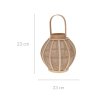 Ratanová lucerna BOHO se širokou rukojetí, 23 cm