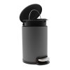 Koupelnový odpadkový koš s tichým zavíráním, 3 l, METALINE, šedý