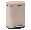 Odpadkový koš LENO, s pedálem a funkcí Easy-Close, 5 L, béžový, WENKO