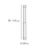 Teleskopická sprchová tyč LUZ, Ø 2,8 cm, 70-115 cm, černá, WENKO