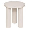 Kulatý konferenční stolek TELLA, krémový, Ø 40 cm
