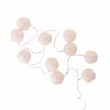 Světlý věnec, zářící LED kulky, 10 ks, světle růžová